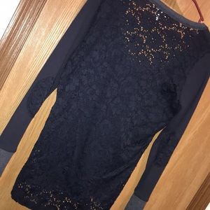 Vanity Lace Back/Elbow Thumbhole Long Sleeve